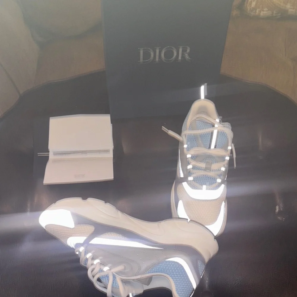 Dior Light Blue and White Sneakers Size  47 ALL OFFERS ACCEPTED US SIZE 14 - Picture 12 of 16